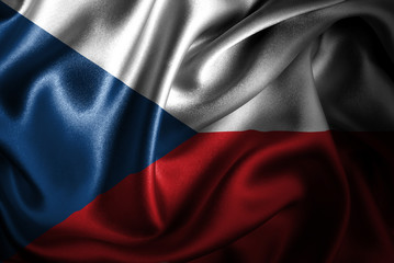 Czech Republic Silk Satin Flag