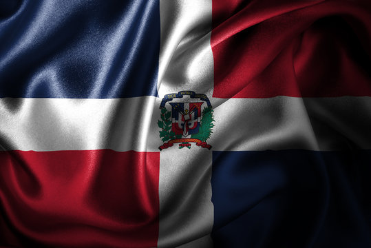 Dominican Republic Silk Satin Flag