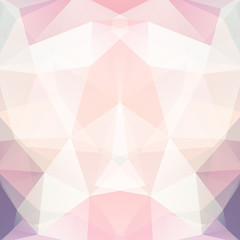Obraz premium Abstract polygonal vector background. Geometric vector illustration. Creative design template. Pastel pink, white colors.
