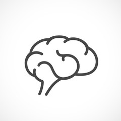 Simple brain outline icon
