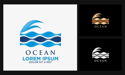 blue wave ocean logo