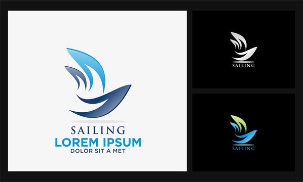 sailing boat ocean logo