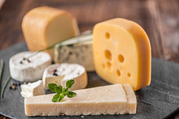 cheese board selection. 