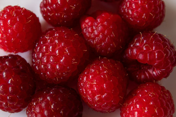 Close up of raspberries
