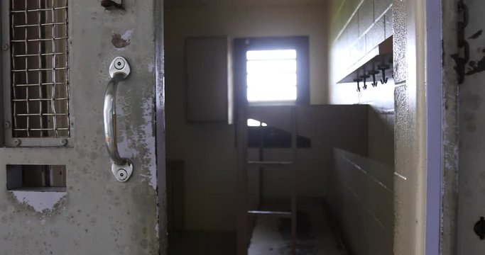 Hand opening cell door with sound