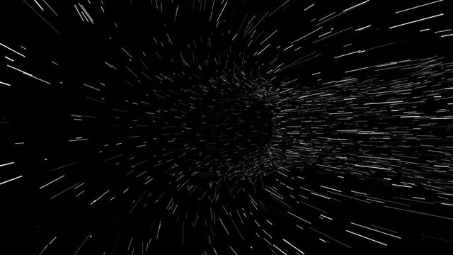 Flying through a tunnel in space, abstract 4K video background
