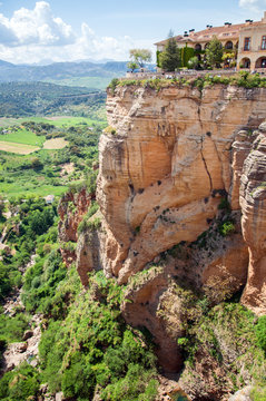 Felsenklippe in Ronda, Andalusien, Spanien