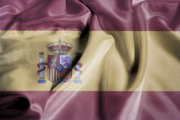 Spain Waving Rippled Flag