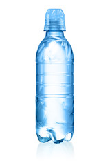 Plastic bottle with water