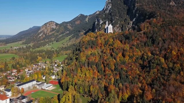 Flight near Neuschwanstein Castle, Bavaria Germany