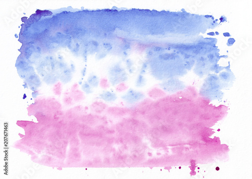 Dark Blue And Pink Mixed Two Tone Watercolor Horizontal Gradient