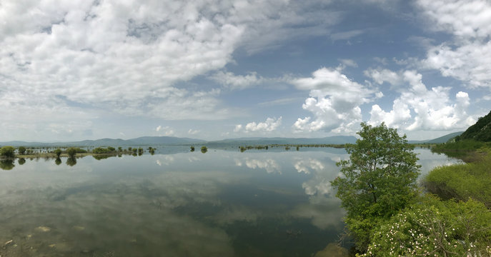 Krbavsko field in Croatia after rain