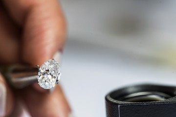 Crushed Ice Cut Oval Diamond 