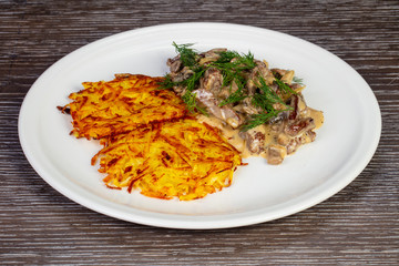 Delicious beef stroganoff