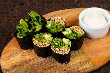 Delicious green roll