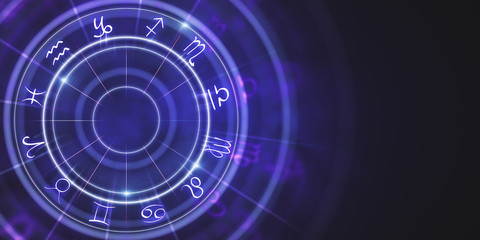 Abstract zodiac wheel wallpaper
