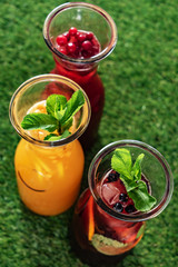 summer lemonades with herbs