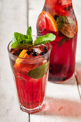 summer lemonades with berries