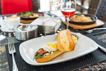 breakfast in the cafe
