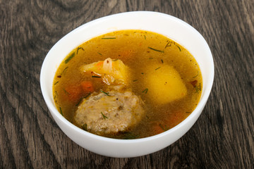 Soup with meatballs
