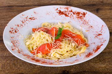 Pasta with salmon
