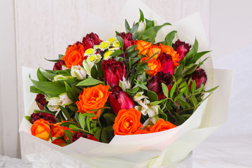 Fresh roses bouquet