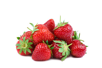 Fototapeta na wymiar Fruits of strawberries isolated on white background