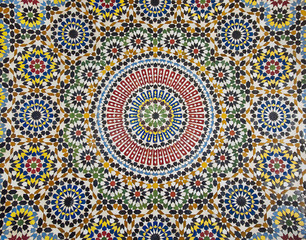 Geometrical colorful middle east tile