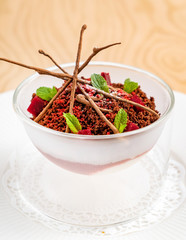 cold strawberry dessert