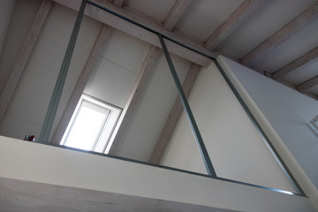 Construction works indoor, industry and build theme