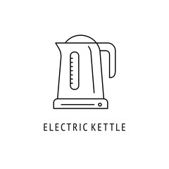 Electric kettle. Kitchen appliances icon