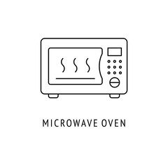 Microwave oven. Kitchen appliances icon