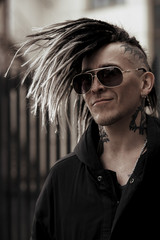 punk man on street
