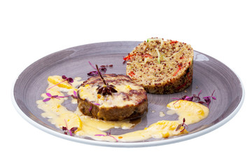 turkey steak with mushrooms and kinoa