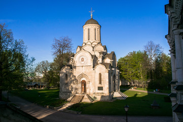 Obraz premium Orthodox Spassky Cathedral of the Vernicle Image of the Saviour in the Andronikov monastery, Moscow. Russia.