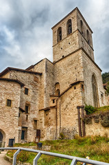 Fototapeta na wymiar Exterior view of the medieval Cathedral of Gubbio, Italy