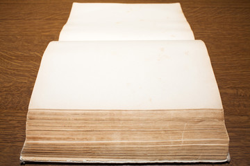 Open old book.