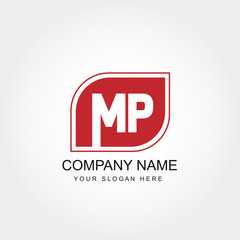 Initial Letter MP Logo Vector Design