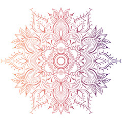 Set of vintage Wedding Invitation card with Mandala pattern and in color. Vector illustrator of abstrack background. Meditation element for India yoga