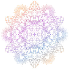 Set of vintage Wedding Invitation card with Mandala pattern and in color. Vector illustrator of abstrack background. Meditation element for India yoga