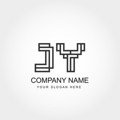 Initial Letter JY Logo Template Vector Design
