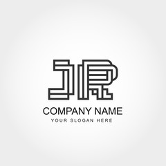 Initial Letter JR Logo Template Vector Design