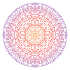 Mandala pattern colored background. Vector illustration. Meditation element for India yoga. Ornament for decorating a greeting. Set of vintage Wedding Invitation card