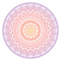 Mandala pattern colored background. Vector illustration. Meditation element for India yoga. Ornament for decorating a greeting. Set of vintage Wedding Invitation card