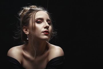 Fototapeta premium sad pensive young