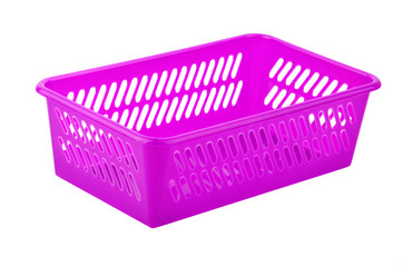 Purple plastic basket