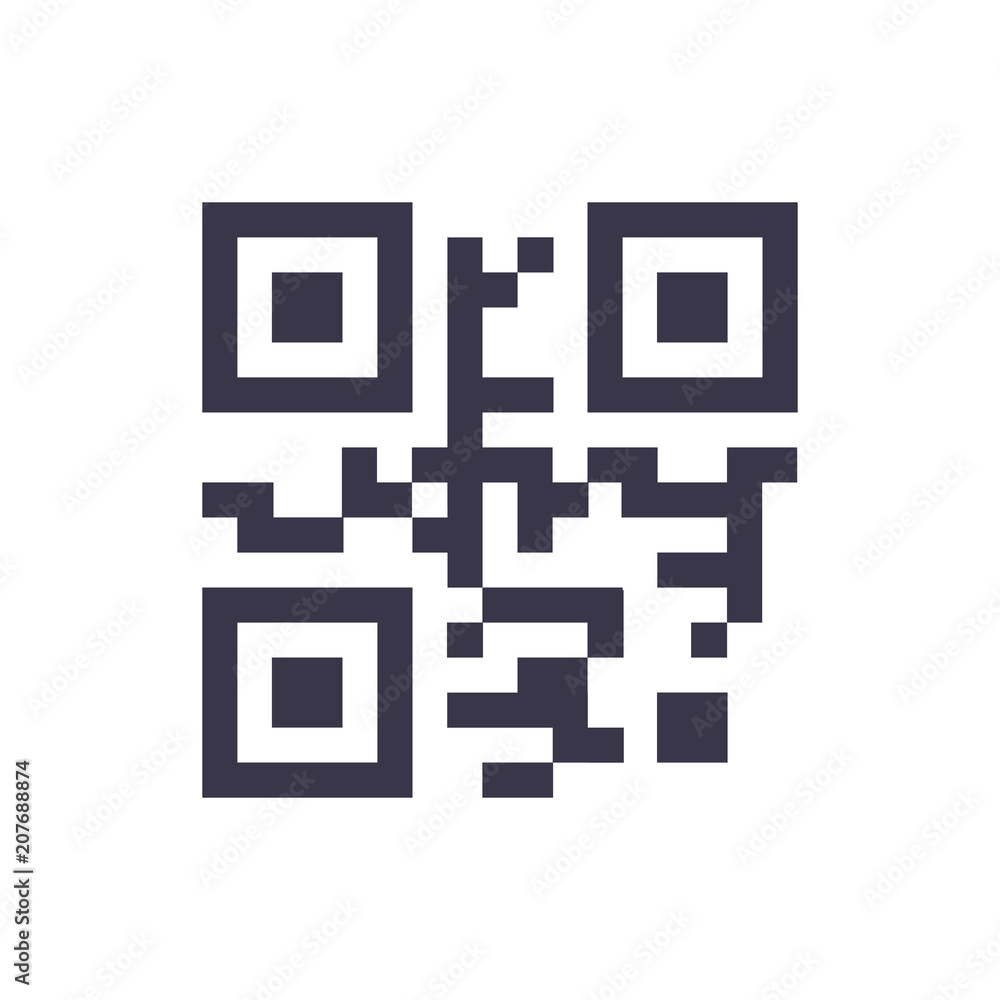 Poster qr code. icon on white background isolated