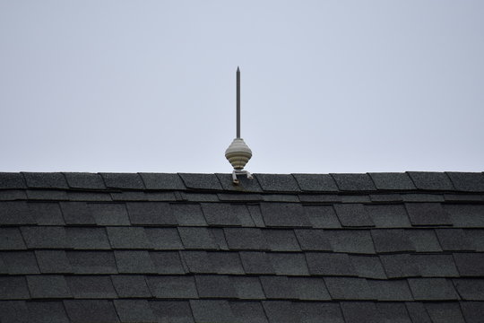 Lightning rod on roof