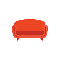armchair flat icon. Interior or Room design template in flat style for mobile concept and web apps. Detailed armchair flat icon can be used for web and mobile