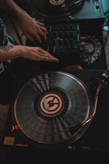Vinyl dj music disco dance night club